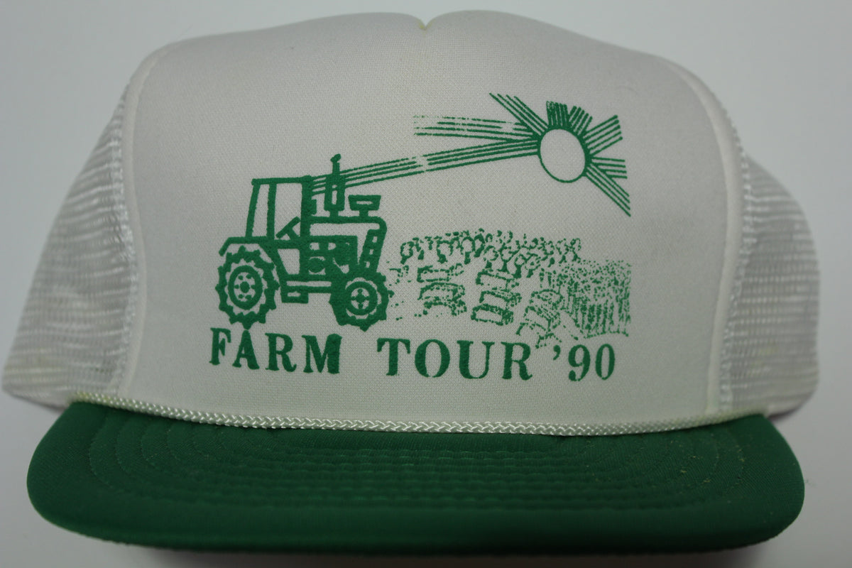 Farm Tour 1990 Vintage Foam Mesh 90s Adjustable Back Snapback Hat