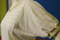 Vintage 80's Striped V Neck Shirt Banded.