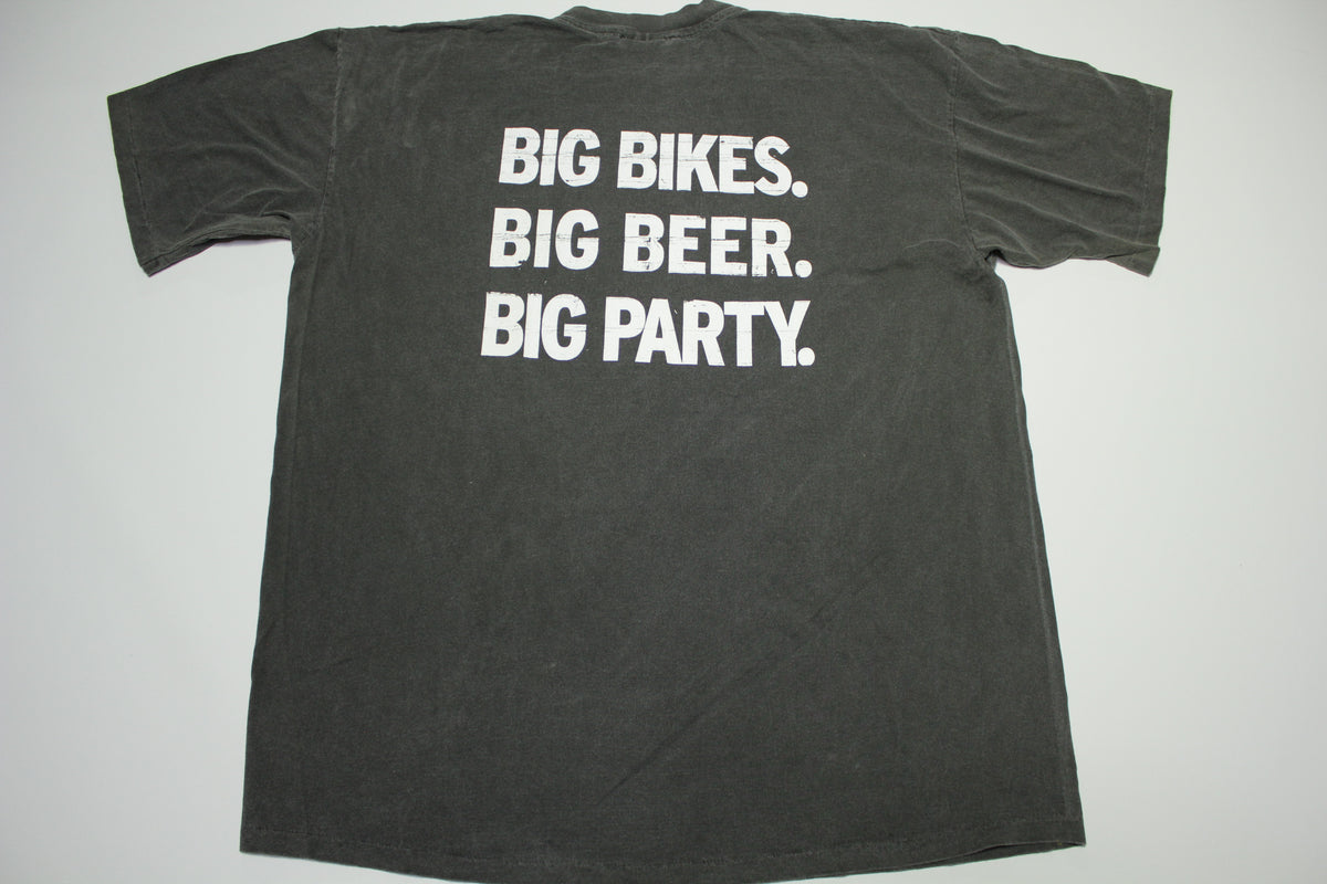 Harley Davidson 1998 Big Beer Party Bikes Vintage Miller Genuine Draft 90's T-Shirt