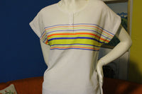 Devon 1980's 1970's Vintage Striped Summer Shirt.