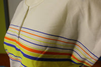Devon 1980's 1970's Vintage Striped Summer Shirt.