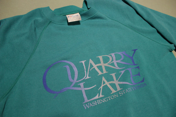 Quarry Lake Washington State Wines Vintage 80's USA Hanes Crewneck Sweatshirt