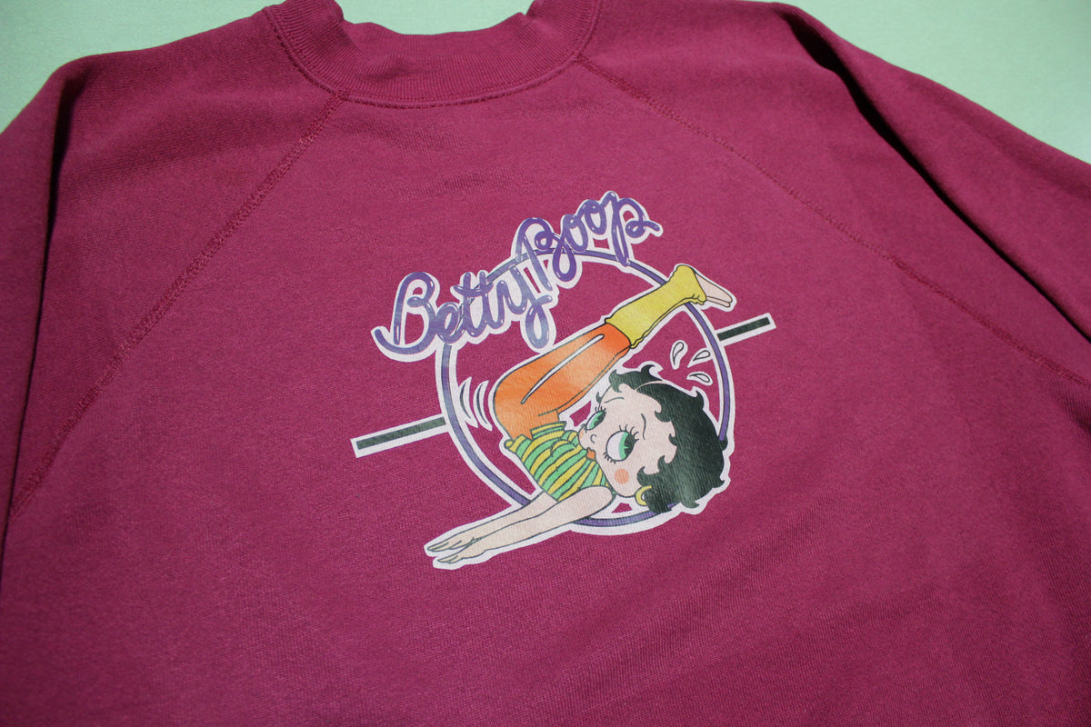 Betty Boop 80's Vintage Yoga Aerobics Crewneck Sweatshirt