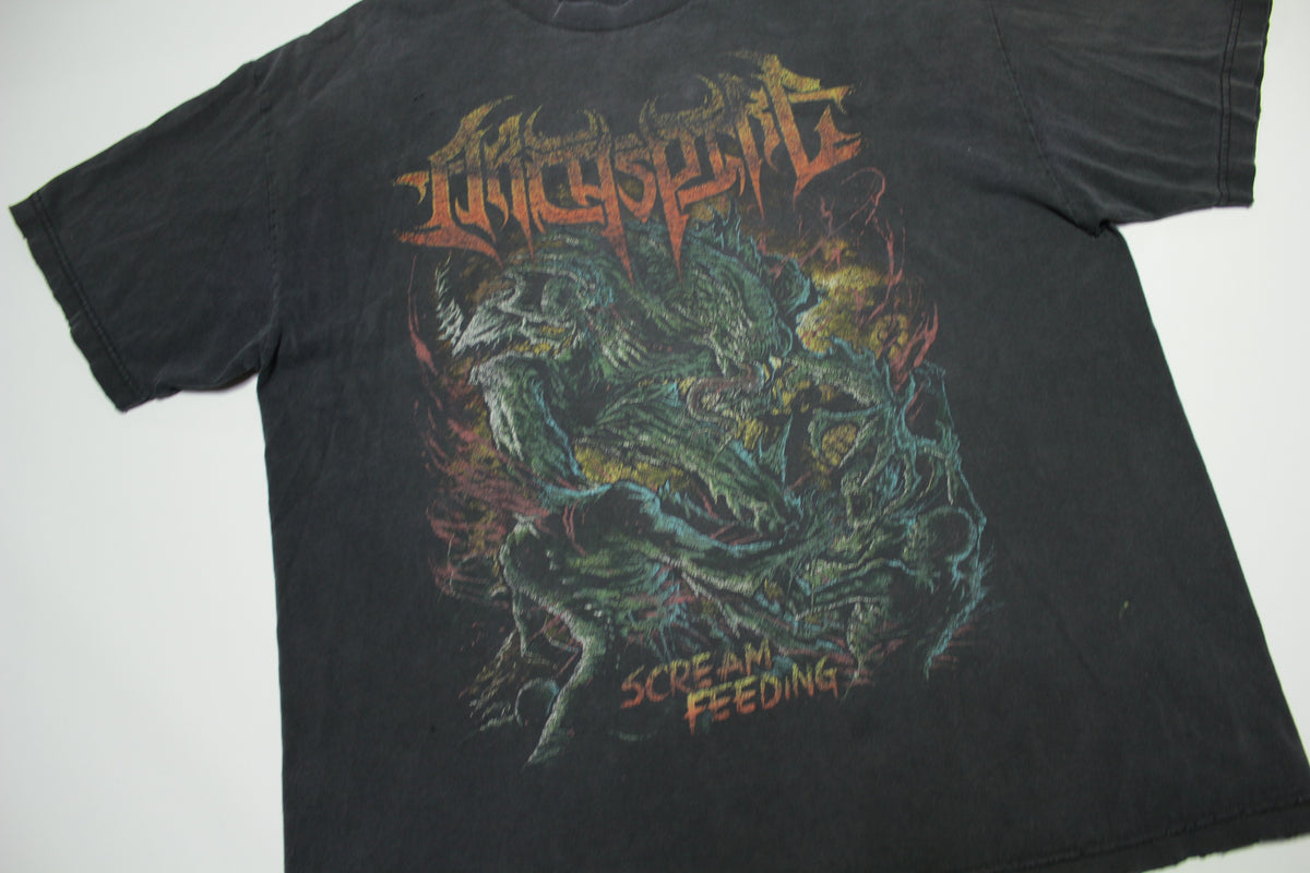 Archspire Scream Feeding Heavily Distressed Faded 2014 Death Metal Band T-Shirt