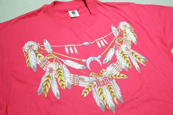 Native American Tribal Dream Catcher Feathered Universal Vintage 80's T-Shirt