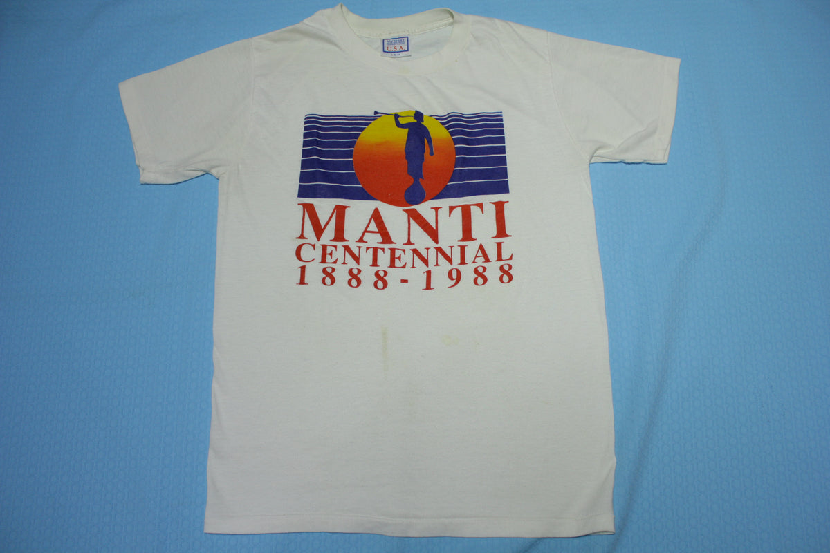 Manti Centennial 1888-1988 Vintage 80's Mormon Church Temple T-Shirt