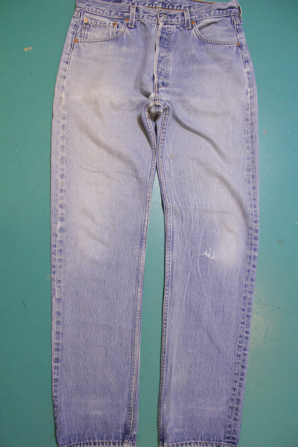 90s Levis 501 Button Fly Jeans. Vintage Grunge Punk Made in USA 501xx 32 x 36