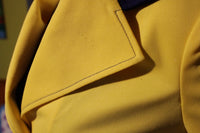 1970s 1980s Vintage Women's 3 Button Flap Polyester Yellow Suit.  Cute! Montgomery Ward