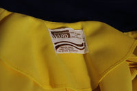 1970s 1980s Vintage Women's 3 Button Flap Polyester Yellow Suit.  Cute! Montgomery Ward