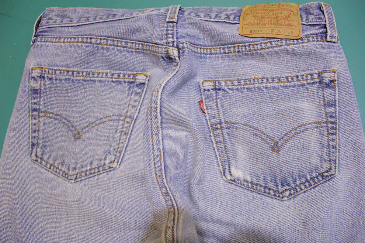 90s Levis 501 Button Fly Jeans. Vintage Grunge Punk Made in USA 501xx 32 x 36