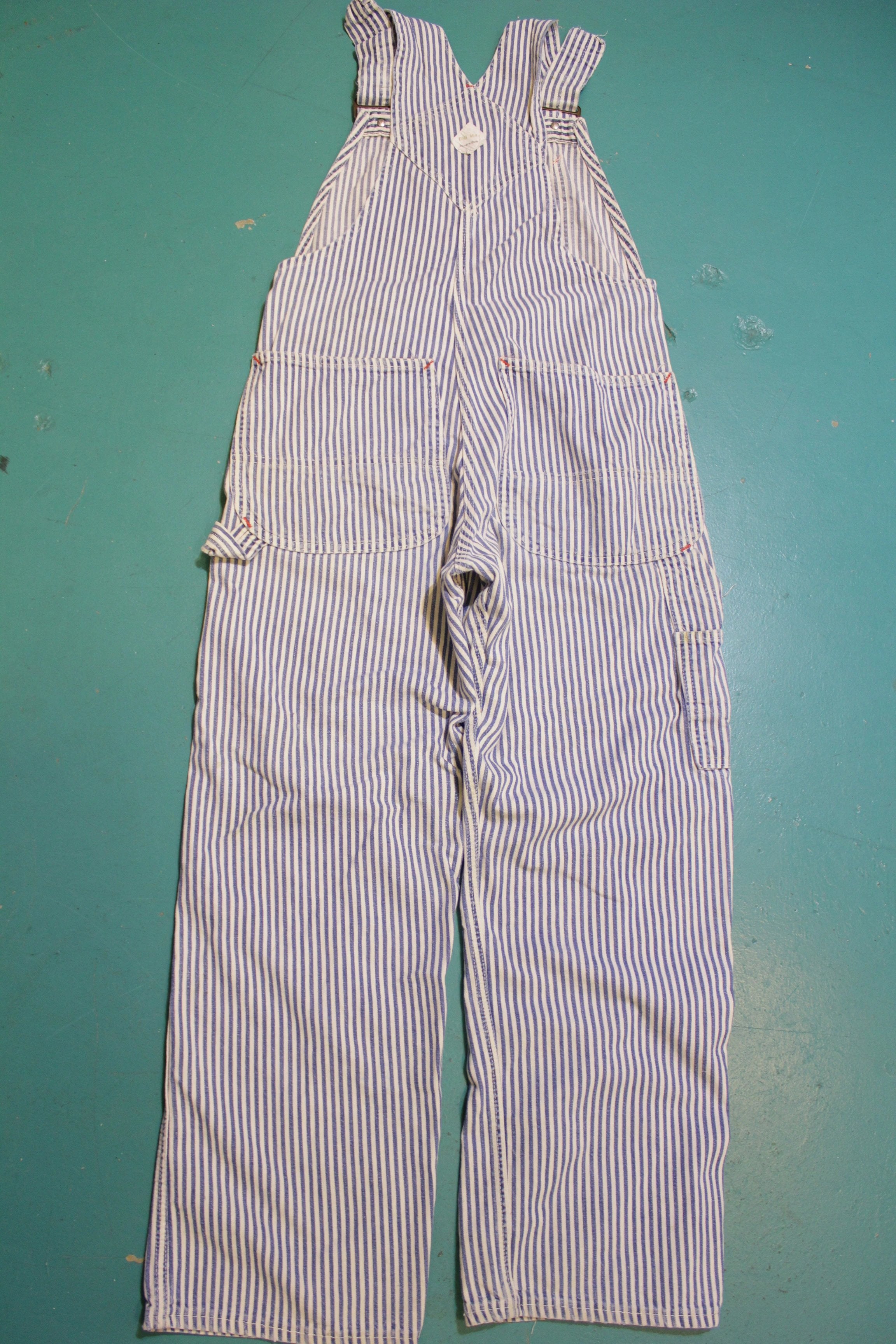 Vintage Big Mac square bak pinstriped bib overalls deals