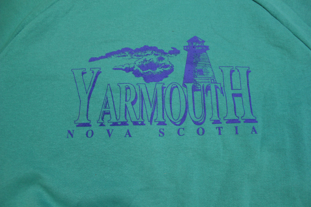 Yarmouth Nova Scotia NWT Vintage 80's Green Pullover Tourist Sweatshirt