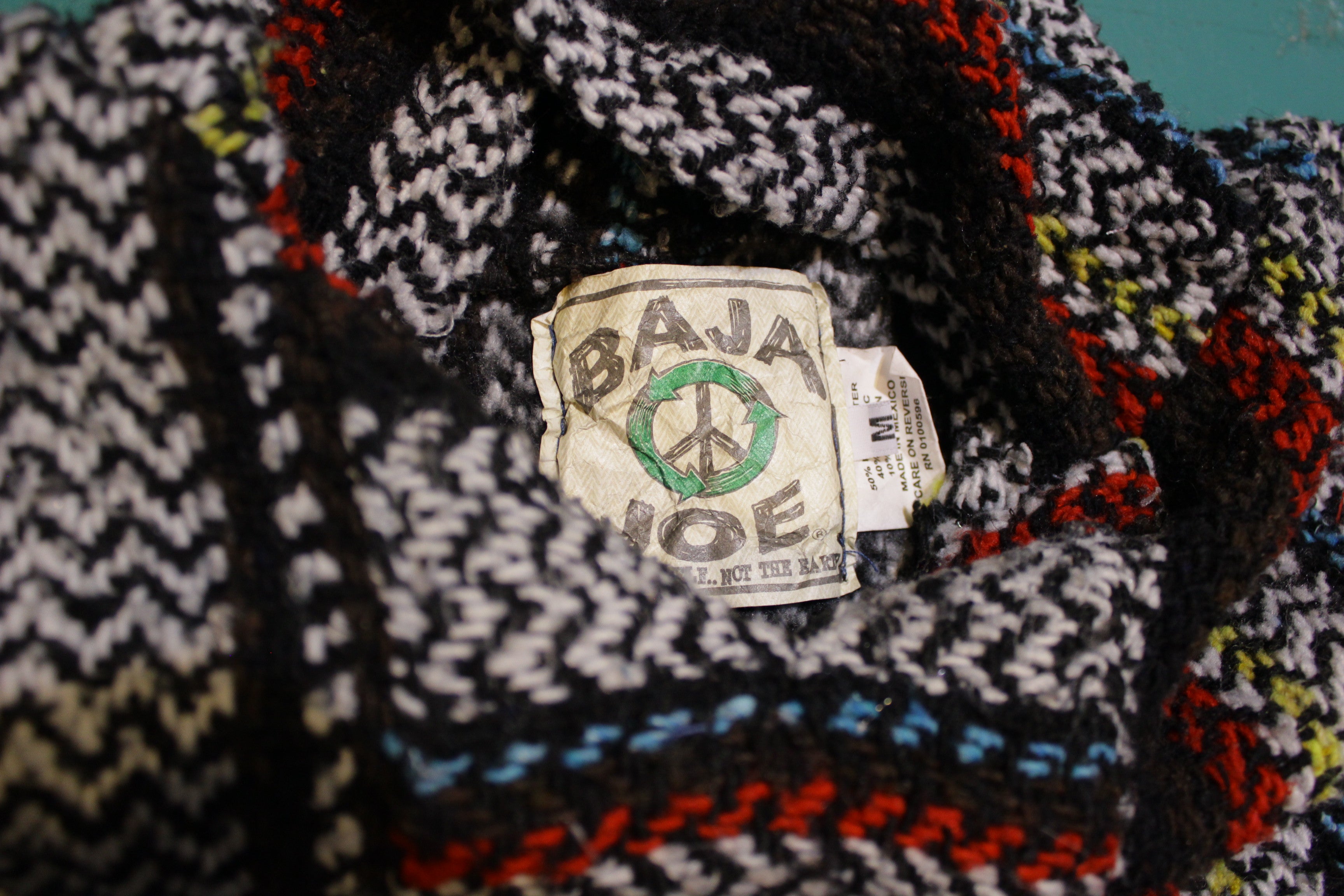 Baja Joe Mexico Drug Rug Poncho Hoodie Baja Sweater Vintage