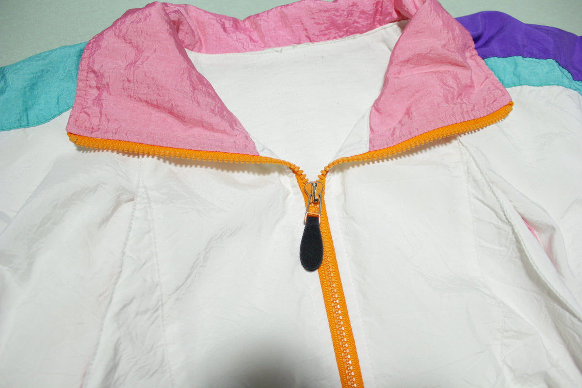 Prince Tennis 90's Color Block White Windbreaker Jacket