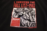 Microsoft Press 1987 I Survived The Fall List Stephen Alcorn Art Print Hoodie Sweatshirt