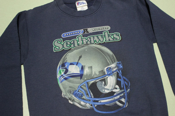 Seattle Seahawks Vintage Pro Player 90's Western Division Crewneck Sweatshirt