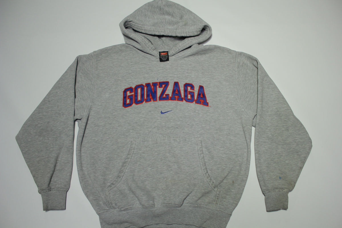 Gonzaga Spokane Vintage 00s Y2K Nike Center Check Swoosh Hoodie Sweatshirt
