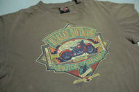 Harley Davidson Motorcycles Vintage 1990 USA 3D Emblem Ride to Live T-Shirt