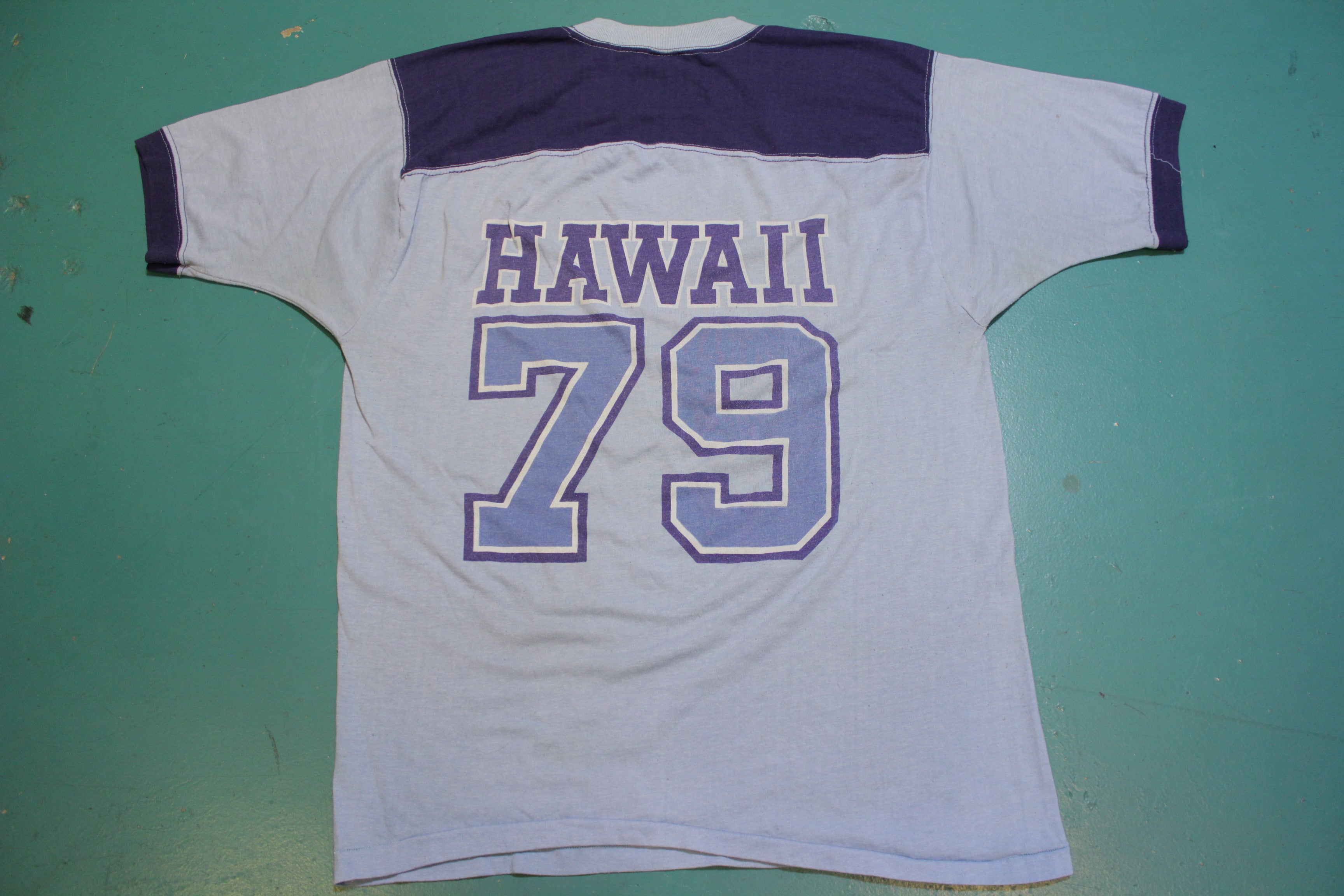 Hawaii 79 70's Vintage Crazy Shirts College Color Block Single