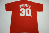 Ken Griffey Jr. Cincinnati Reds Y2K Majestic Distressed #30 T-Shirt
