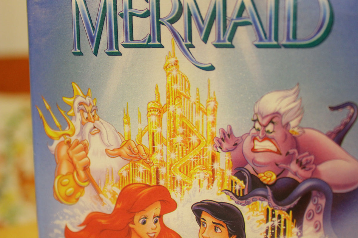 The Little Mermaid (VHS, 1990) - Banned Cover Art, Disney Black Diamond Classic