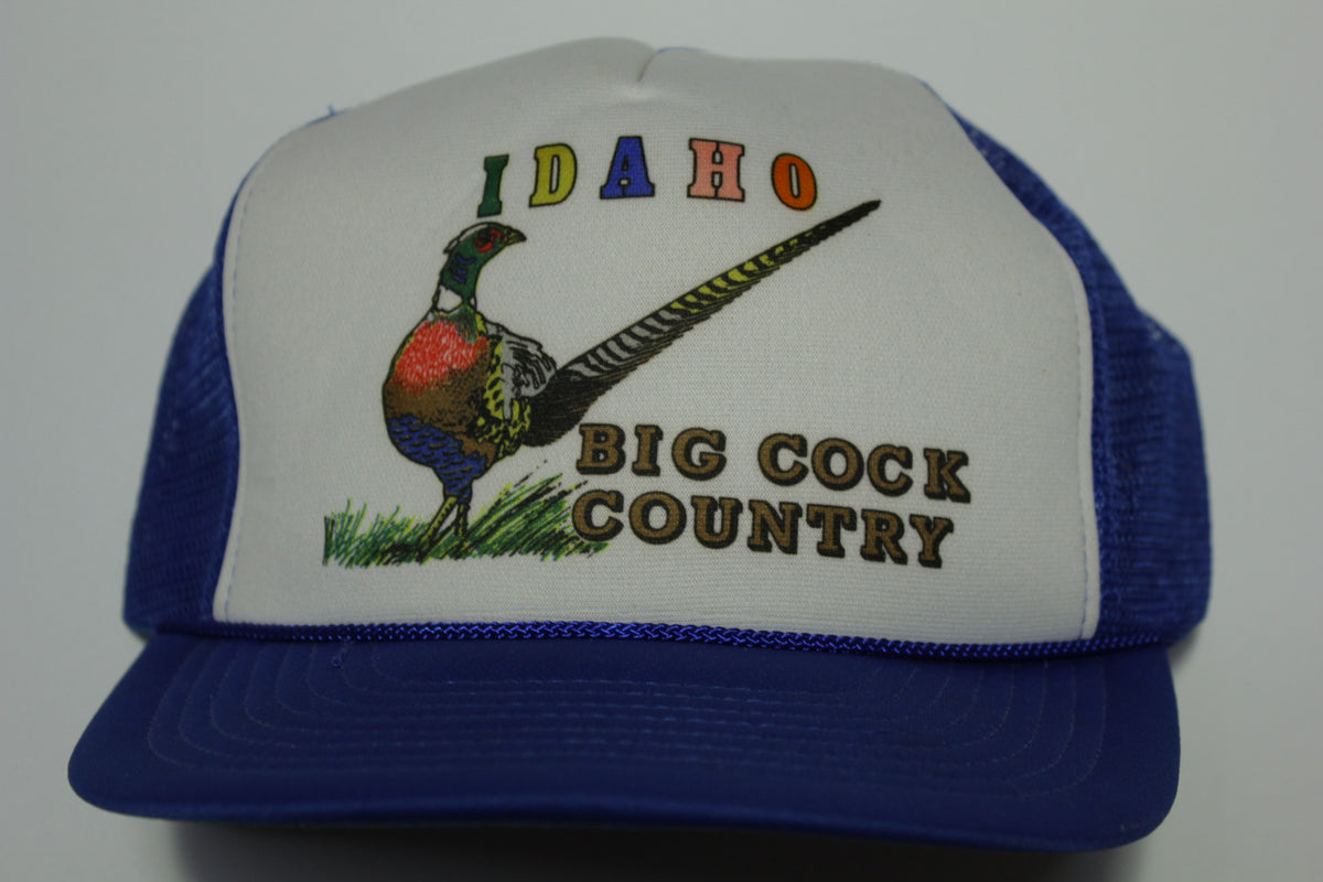 Idaho Big Cock Country Vintage Foam Mesh 80s Adjustable Back Snapback Hat