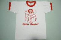 I'm A Super Reader Avondale Vintage Ringer Russell 80's T-Shirt