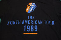 Rolling Stones Vintage 1989 North American Tour Single Stitch 80's Brockum T-Shirt