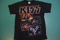 Kiss Too Loud You Are Too Old 2009 Vintage Cities List Tour T-Shirt Distressed