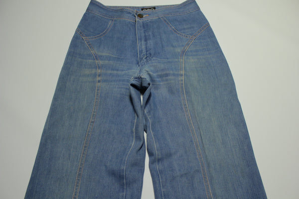 GAP Vintage 70's Denim Talon 42 Zipper Disco Flare Bell Bottom Jeans