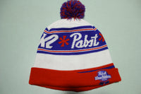Pabst Blue Ribbon Beer K2 Vintage Pom Beanie Snow Ski 80's Stocking Cap Hat