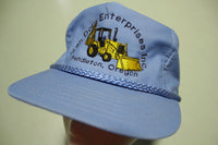 Cat Front Loader Backhoe Corded Vintage 90's Trucker Adjustable Snapback Hat