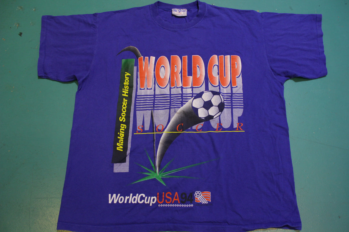 World Cup Soccer 1994 USA Vintage Large Graphic The Game 90's T-Shirt