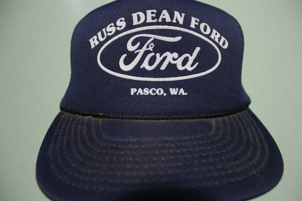 Russ Dean Ford Pasco Vintage 90's Trucker Adjustable Snapback Hat
