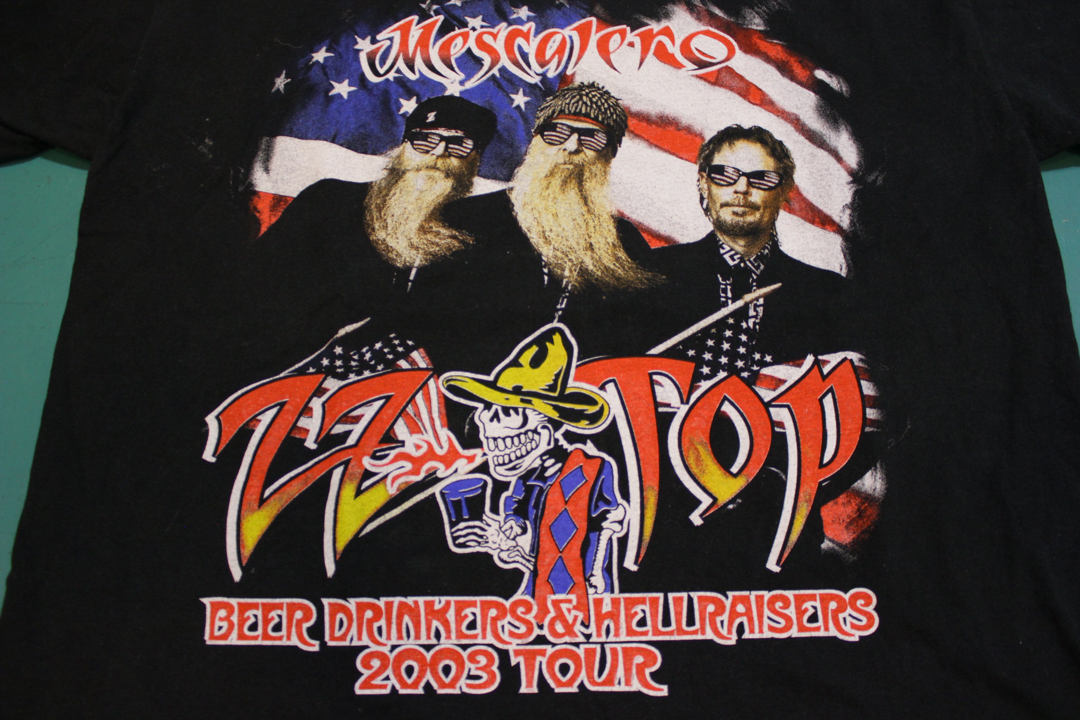 ZZ Top Drinkers Hellraisers 2003 Tour Mescalero Ted Nugent Vintage