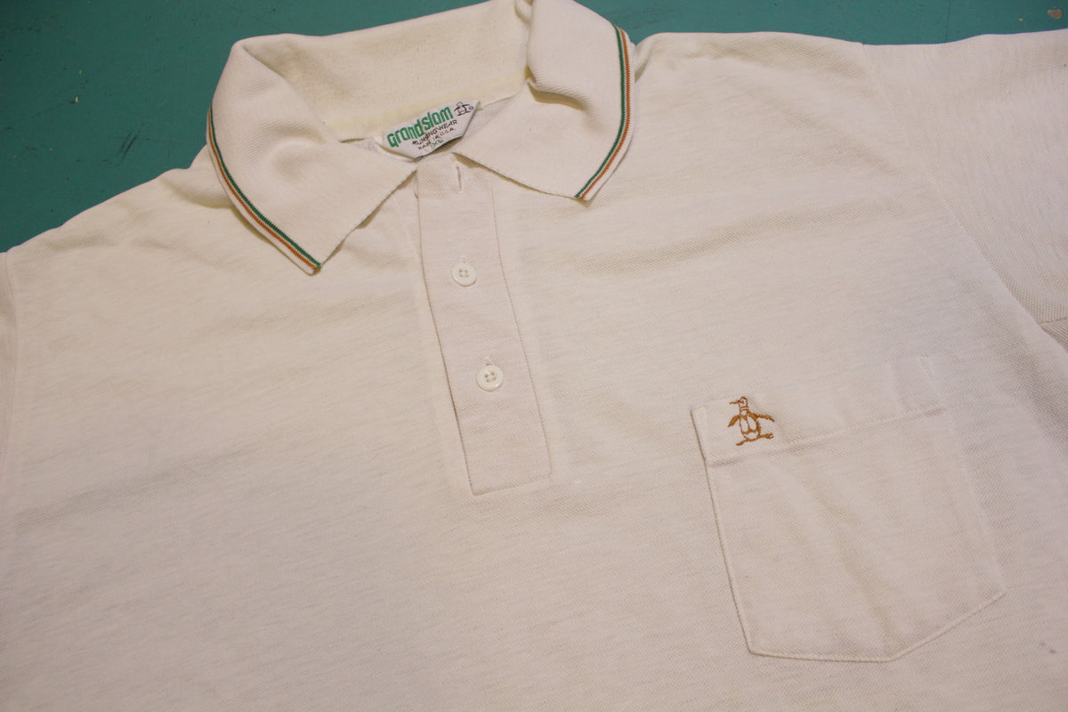 Munsingwear Penguin Pocket 70's 80s Tennis Golf Single Stitch Polo Shirt