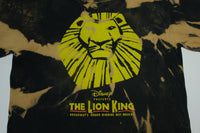 Lion King Disney Broadway Musical Bleached Felt Print Vintage T-Shirt