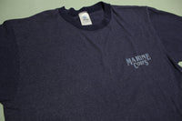 Marine Corps Vintage Pinstriped Made in USA 90's Military Casual T-Shirt