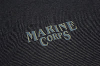 Marine Corps Vintage Pinstriped Made in USA 90's Military Casual T-Shirt