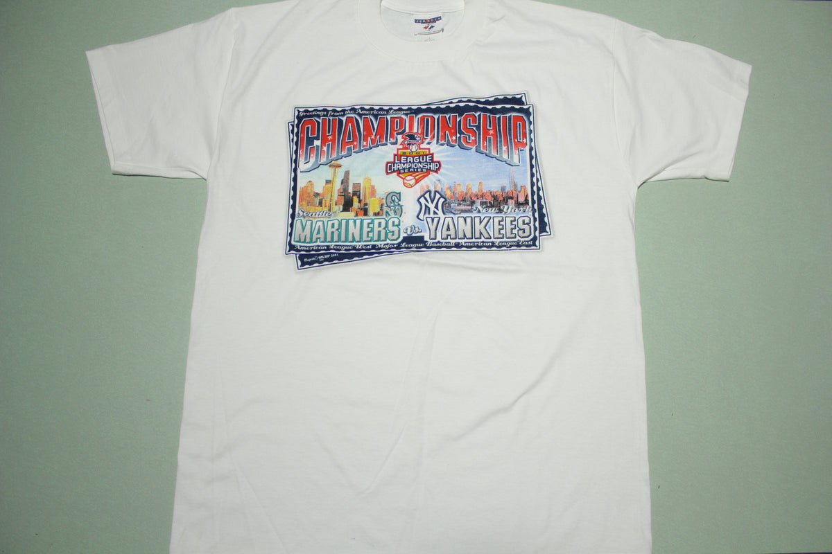 NY Yankees Seattle Mariners 2001 Championship Vintage Series T-Shirt –  thefuzzyfelt