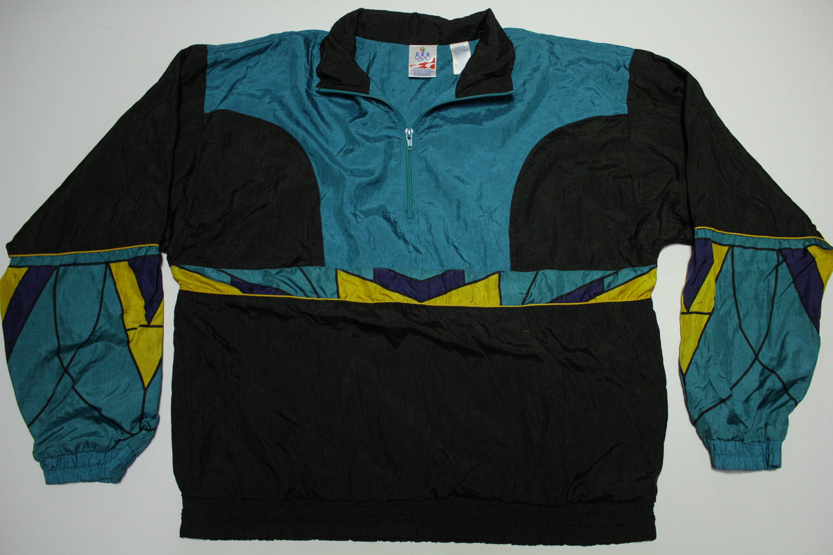 JCPenneys Vintage 90's USA Olympic Color Block Windbreaker Jacket