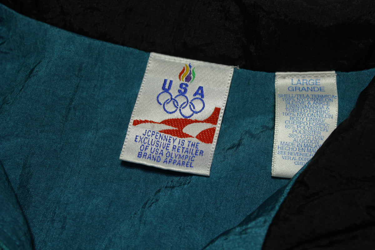 JCPenneys Vintage 90's USA Olympic Color Block Windbreaker Jacket