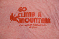 Go Climb a Mountain Shenandoah National Park Virgina Vintage Ringer 70s T-Shirt
