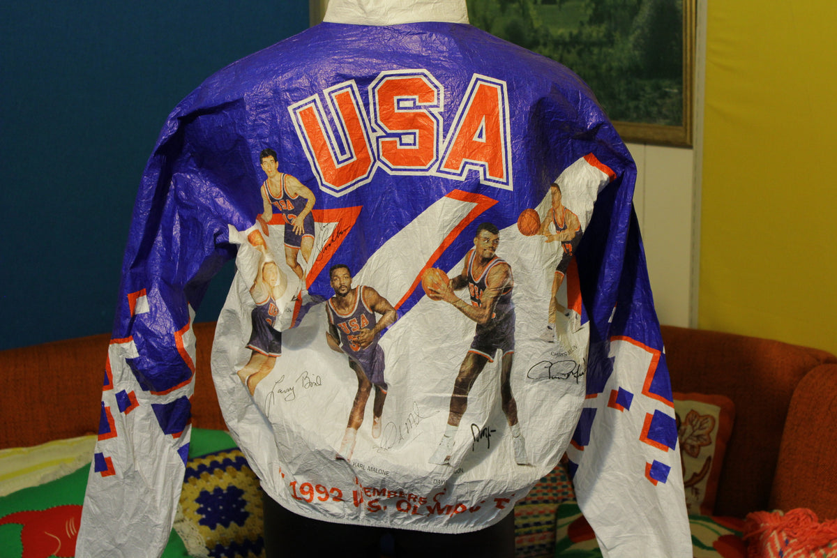 Kellog's Dream Team Jacket 1992 USA Olympics Tyvek Men's L VINTAGE NBA –  thefuzzyfelt