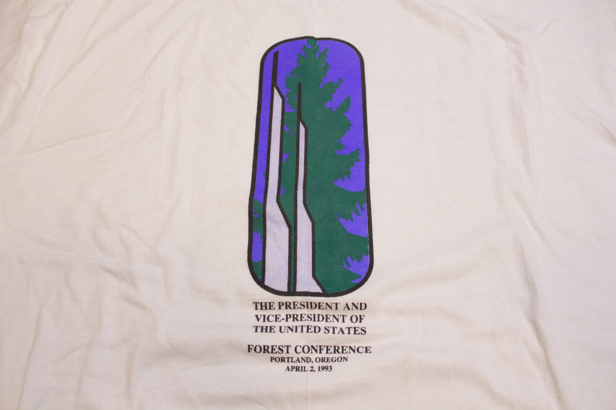 Forest Conference 1993 POTUS Portland Oregon Vintage 90's Single Stitch T-Shirt