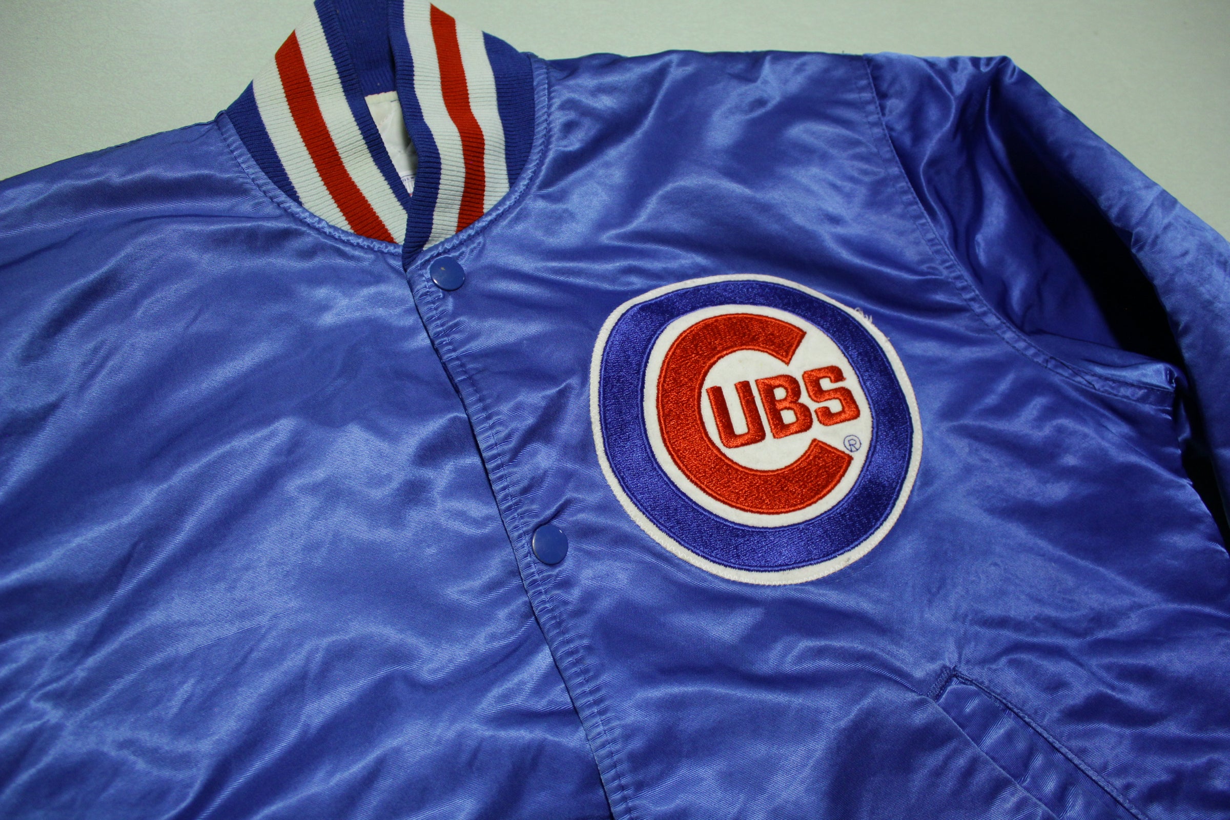 Chicago Cubs Diamond Collection Vintage 80s Made in USA Satin Starter –  thefuzzyfelt
