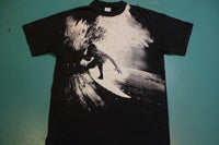 Surfing Big Wave Hawaii Crazy Shirt Vintage Print 90's Tee