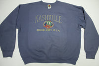Nashville Music City USA Vintage 90's Crewneck Tourist Sweatshirt