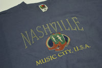Nashville Music City USA Vintage 90's Crewneck Tourist Sweatshirt
