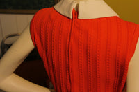 Andrea Gayle Vintage Fitted Cable Knit Sleeveless Maxi Dress 1960's 1970's